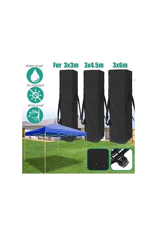 Toz Geçirmez Güneş Koruma Kanopi Çadır Saklama Çantası, Boyut: 140 X 34 X 34cm Siyah Çok Renkli