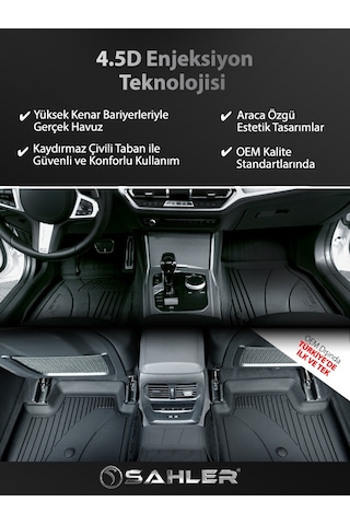 Chery Tiggo 8 Makyajlı 2025 Ve Sonrası Uyumlu 4.5d Premium Havuzlu Oto Paspas Ve Liner Bagaj Havuzu