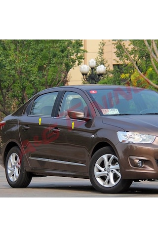 Peugeot 301 Krom Cam Çıtası Tk 2012 Üzeri 4Prç Paslanmaz Çelik N11.5635