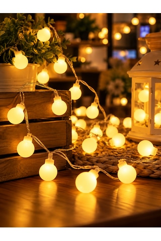 Yılbaşı Işıklandırma 5 Metre 28 Led Eklemeli Fişli Gün Işığı Dekoratif Lamba Yılbaşı Süsleri Ev Balkon Bahçe Parti Aydınlatma Günışığı