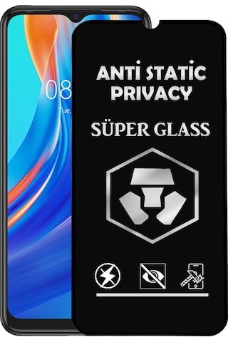 Tecno Spark 7t Tam Kaplayan Anti Statik Hayalet Süper Temperli Cam Ekran Koruyucu