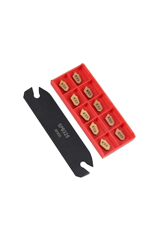 Yuntech01 110x26mm Çelik Yarı İmalat İçin Metal Torna Parçala-işaret Aleti Seti, 10 Adet Gtn-3 Sp300 Ucuyla