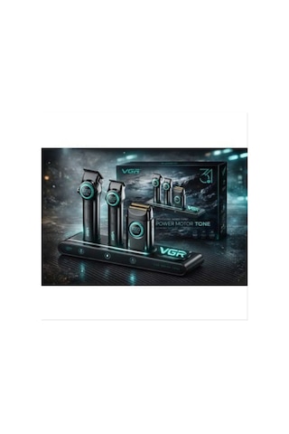 V-001 & V-977 & V-377 Profesyonel Saç Sakal Tıraş Makinesi Seti 3'lü Berber Combo - Clipper, Trimmer Ve Shaver