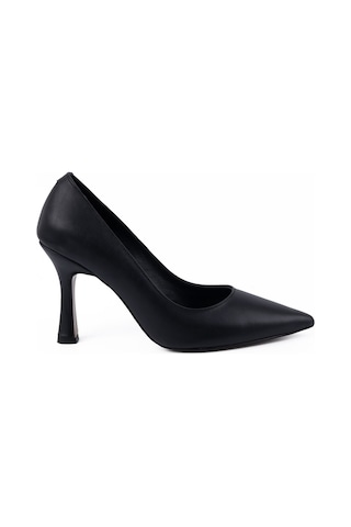 Beety D-27 Hakiki Deri Stiletto Kadın Ayakkabı Siyah