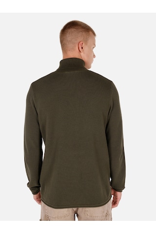 Colin's Colins Regular Fit Turtle Neck Yeşil Erkek Kazak Cl1064879 Haki