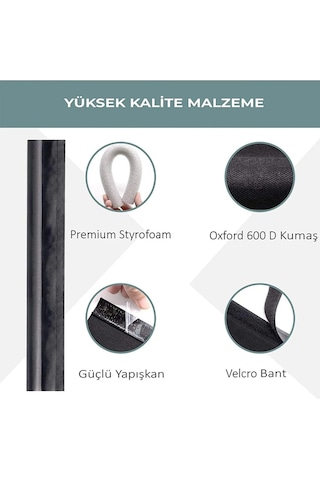 Kapı Altı Rüzgar Önleyici Isı Yalıtım Süngeri Eşik Altlığı Stoper Rüzgarlık Toz Soğuk Sünger Çelik Kapı Tek Taraflı 90 Cm
