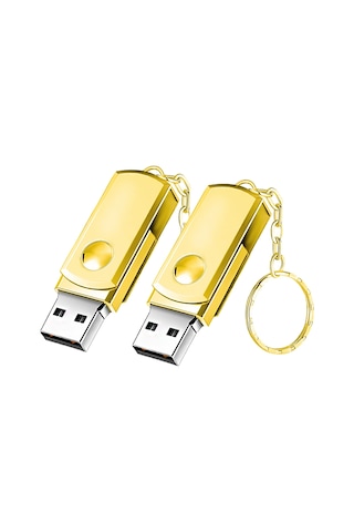 Usb Flash Drive, Anahtarlıklı 128gb Mini Usb Flash Sürücü, Yüksek Hızlı Usb 3.0, X 2 128gb Gold