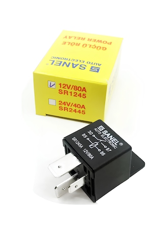 Sanel Sr1245 Güç Rölesi 12v 80a Güç Rölesi Yedek Parçalı Güçlendi