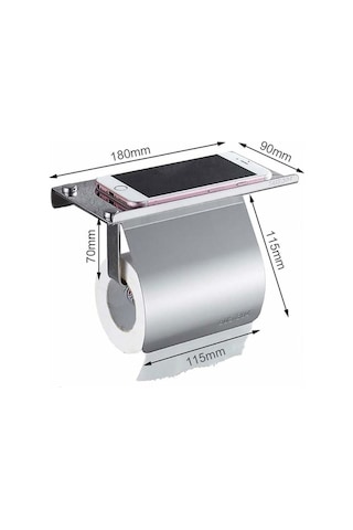 Novahub Duvara Monte Tuvalet Kağıdı Tutucusu, Telefon Raflı, 304 Paslanmaz Çelik, Banyo Dekorasyonu, Gül Altın Diğer