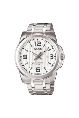 Casio Ltp-v001d-7budf-mtp-1314d-7avdf Çift Kol Saati Seti Metal Kordon Gri