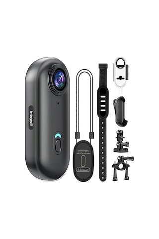 Vtn-01 Mini Wıfı Aksiyon Kamerası 1080p Taşınabilir Vücut Kamerası Giyilebilir Video Kaydedici Siyah