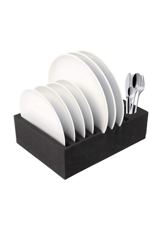 Karavan Tekne Tabak, Çatal Ve Bıçak, Tutucu Yatek Karavan Tekne Siyah