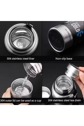 Kapris Çift Katlı Paslanmaz Çelik Termos 750ml Yeşil Kap-295 Yeşil