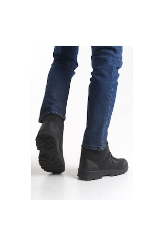 Ghattix Kışlık Fermuarlı Erkek İçi Tüylü Bot Siyah Siyah