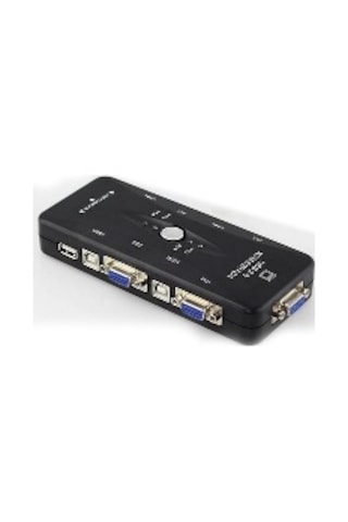 1 Monitör 4 Kasa Kvm Switch 4 Port Usb Kvm Switch