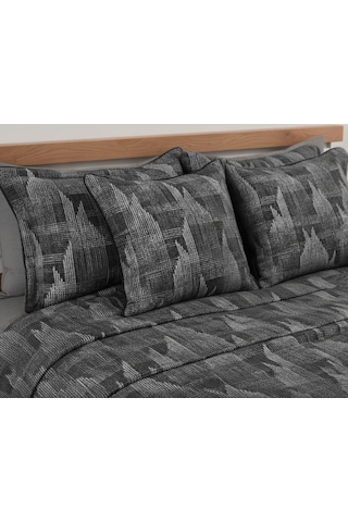 Berru Geometrik 4 Parça Gri Pike Takımı 240 X 260 Cm Gri