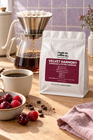 Velvet Harmony Filtre Ve Espresso Harmanı 200 Gr Natural Ve Yıkanmış Medium Kavrum - Filtre Makinesi İçin Öğütülmüş