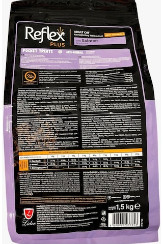 Reflex Plus Pocket Treats Antı-haırball Somonlu Yetişkin Kedi Maması 1,5 Kg