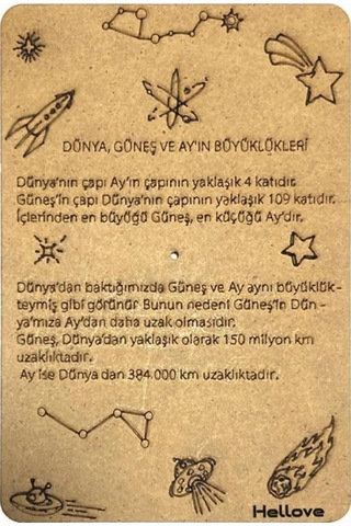 Küçük Boy Güneş Dünya Ay Modeli + Boya 6.sınıf Güneş Sistemi