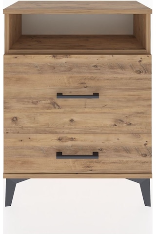 Arges Komodin Tek Raflı 2 Çekmeceli 60x30x80 Çam-çam Atlas Çam