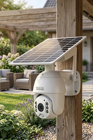 İnox-216 3mp 4g Sım Kartlı Solar Güneş Enerjili Ptz Güvenlik Kamerası - Su Geçirmez Dış Mekan Akıllı Kamera Bulut Kayıt Destekli