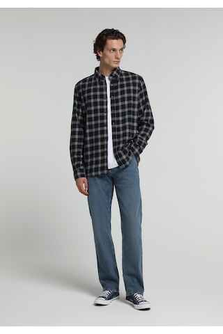 Colin's Colins Regular Fit Shirt Neck Ekoseli Erkek Lacivert Uzun Kol Gömlek Cl1083453 Q1.v1 Nav