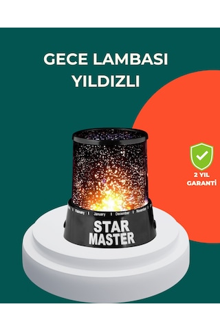 Galaxy Efektli Led Yıldız Projektör Renk Değiştirmeli Oda Aydınlatması Renkli