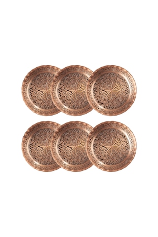 Dmt Copper Home Gaziantep Bakır Çerezlik Seti Kuruyemiş 6 'lı Set 12cm X 2,5cm