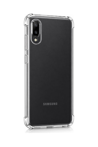 Samsung Galaxy A02 Uyumlu Şeffaf Silikon Kılıf Darbe Emici İnce Esnek Koruma Kapak