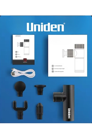 Uniden X90 48 Watt 4 Başlıklı Mini Masaj Tabancası Siyah