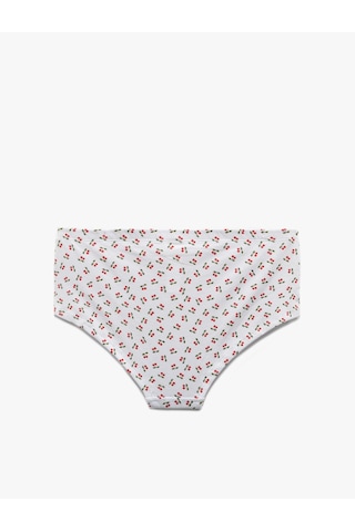 Koton Pamuklu Fiyonklu Ekstra Yüksek Bel Kiraz Baskılı Hipster Külot Pembe Desenli 5slk30221mk Pembe Desenli Pembe