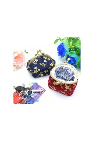 Mavi Kanvas Çanta Bozuk Para Cüzdanı Yaratıcı Küçük Cüzdan El Çantası Bozuk Para Çantası Malzeme Çanta Anahtar Kart Çantası Mavi