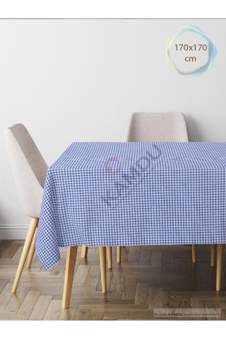 170 X 170 Cm Pötikare Desen Masa Örtüsü, Piknik Örtüsü, Sofra Bezi, Beslenme Örtüsü Lacivert