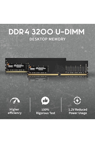 Ddr4 Ram 16gb 3200mhz, Pc4-25600 Cl22 1.2v 288-pin Non-ecc Tamponsuz Dimm, Masaüstü Bellek Modülü
