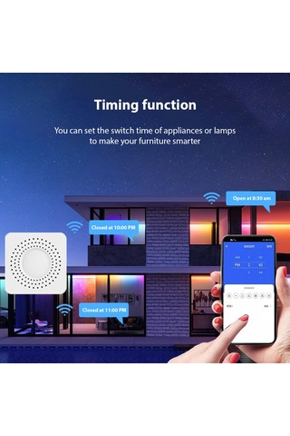 Shineyee Tuya Wifi Akıllı İki Yollu Kesici 16a, Uzakdan Kontrol, Gölge Kutusu Işık Anahtarı, Tekli Paket Tuya Wifi