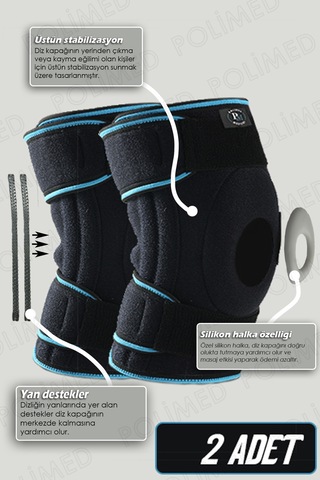 Dizlik 2 Adet Lux Celik Ligament Patella Destekli Meniskus Capraz Bag Spor