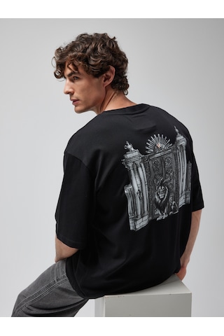 Gsstore X Midground Erkek T-shirt E251217 Siyah
