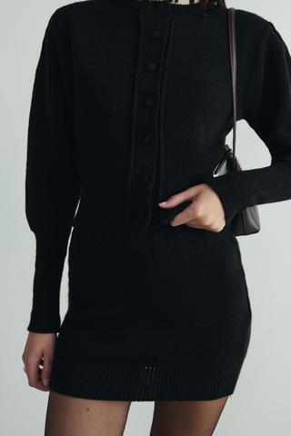 Suud Collection Siyah Lucy Triko Hırka