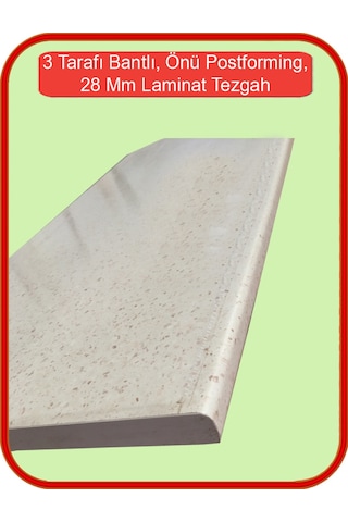 Kenyap Summer Mutfak Alt Dolabı 120 Cm Laminat Tezgah Dahil Beyaz