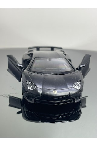 Lamborghini Aventador Sv Coupe 1:32 Ölçek Metal Çek Bırak Model Araba 12 Cm - Siyah
