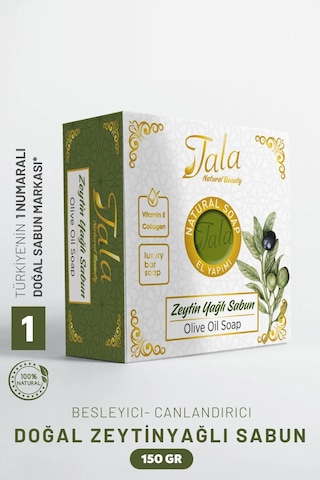 Tala Saf Zeytinyağlı Sabun Saç Ve Cilt Bakımı İçin Bitkisel Zeytinyağı Sabunu 150 G