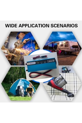 Epilons 12v 1000w Tam Sinus İnverter 220v Çevirici Taşınabilir Güç Kaynağı