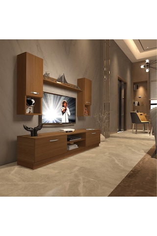 Decoraktiv Eko 5dab Mdf Dvd Tv Ünitesi Tv Sehpası Ceviz