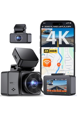 Vantrue Element2 Pro 4k Uhd + 2.7k Qhd 5ghz Wi-fi Araç İçi Kamera