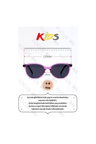 Focus On KS003-C23-P-FÜME Polarize Çocuk Güneş Gözlüğü