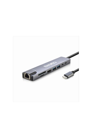 Enkado Ekd-tp42 Type-c To To Hdmı 2pd 2 Usb 2.0 Hdmı 4k + Sd/tf Ethernet 100mbs Multi Hub 1923