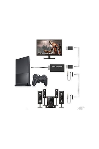 Ps2 To Hdmi Tv Kablosu Çevirici Adaptör Dönüştürücü Playstation 2