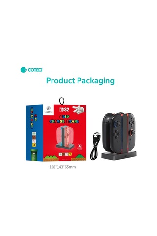 Özel Seri Oyuncağı Oyun Odası Oda Düzeni Coteci Nintendo Switch 2 Joy-con Şarj Ünitesi Ve Standı