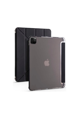 Apple Uyumlu iPad Pro 12.9 2020 2021 Kılıf Tri Folding Smart With Pen St