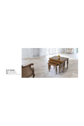 Zigon Osm Elit Model Parlak Ceviz Kayın Ince Torna Ayak Itinalı P